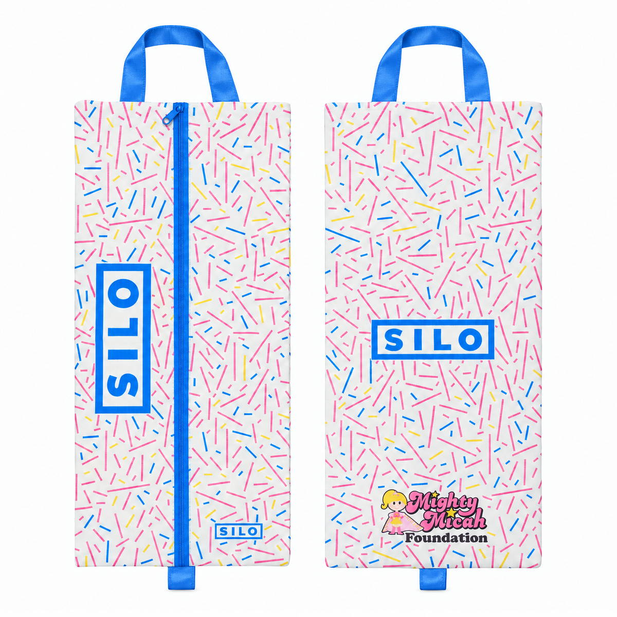 SILO Shoe Bag Lite, Mighty Micah Foundation design, front and back