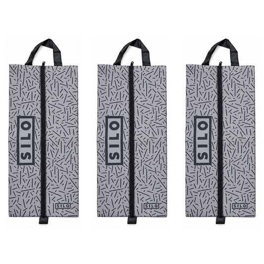 3 PACK BUNDLE I 3 x Shoe Bag Lite - Scattered Lines Grey Design