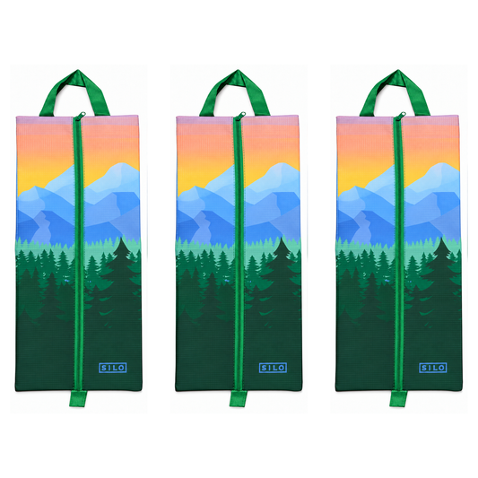 3 PACK BUNDLE I 3 x Shoe Bag Lite - Sunset Mountains Design